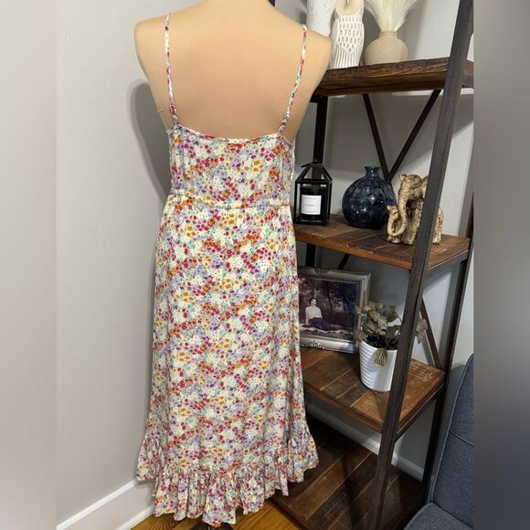 Rails Frida Fleur Floral Meadow Midi Dress Boho Peasant Romantic Bohemian MED - Picture 3 of 13
